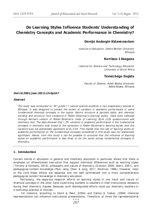 (PDF) Do Learning Styles Influence Students’ Understanding of Chemistry ...