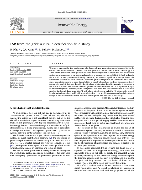 (PDF) FAR from the grid: A rural electrification field study