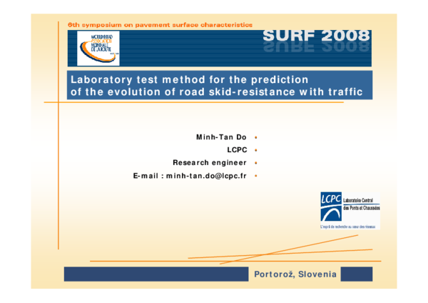 (PDF) Laboratory test method for the prediction of the evolution of ...