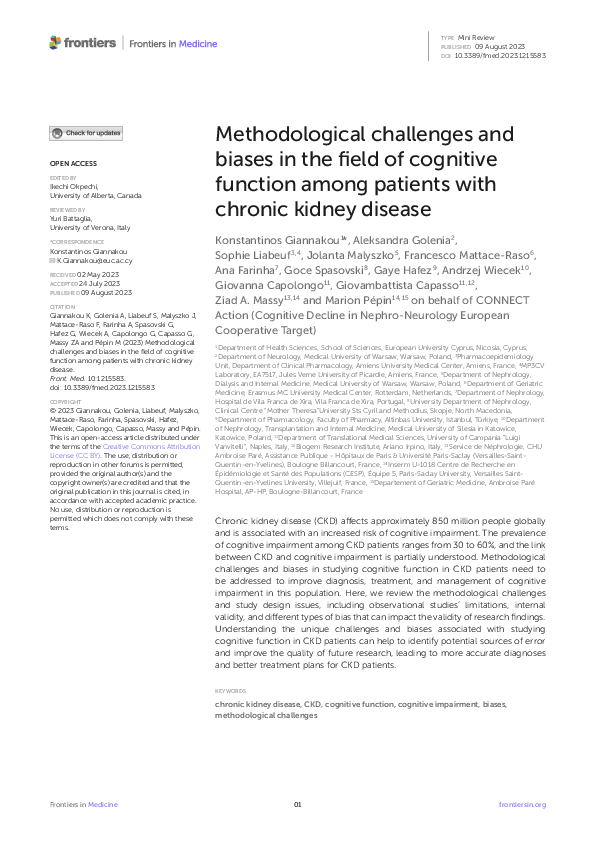 (PDF) Methodological challenges and biases in the field of cognitive ...