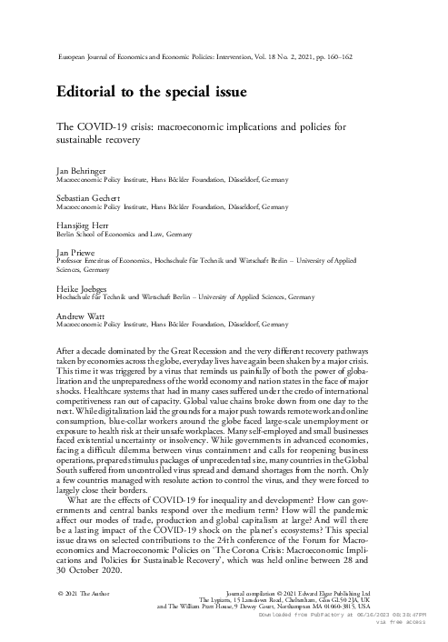 (PDF) Editorial to the special issue