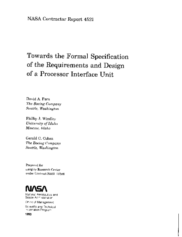 (PDF) Towards the formal verification of the requirements and design of ...