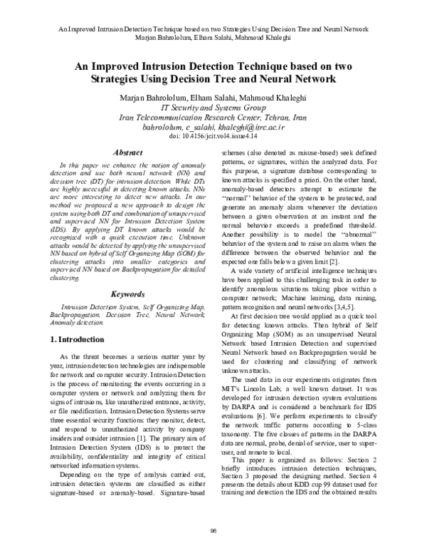 (PDF) An Improved Intrusion Detection Technique based on two Strategies ...