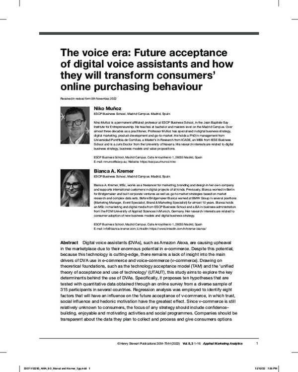 (PDF) The voice era: Future acceptance of digital voice assistants and ...
