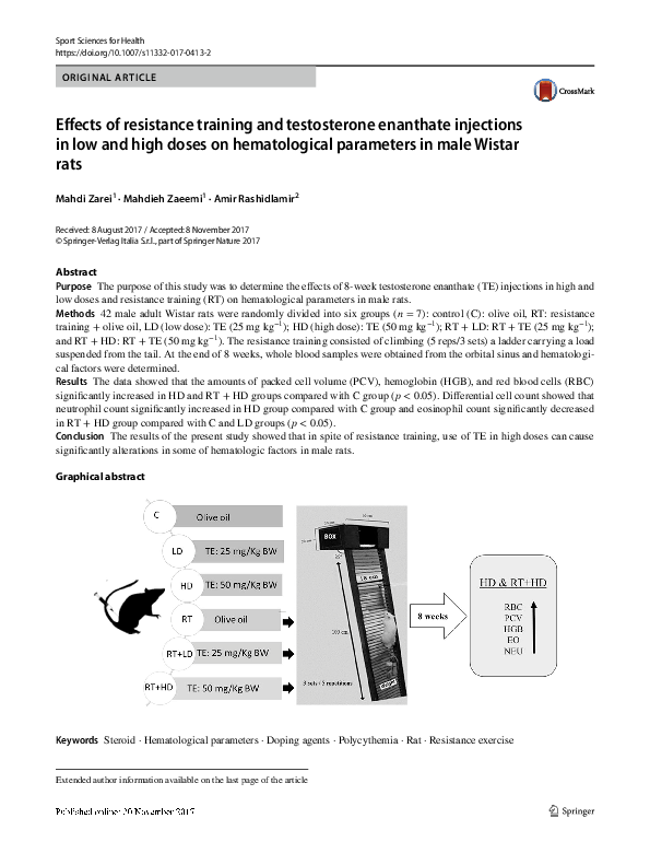 (PDF) Effects of resistance training and testosterone enanthate ...