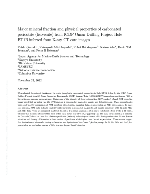 (PDF) Major Mineral Fraction and Physical Properties of Carbonated ...