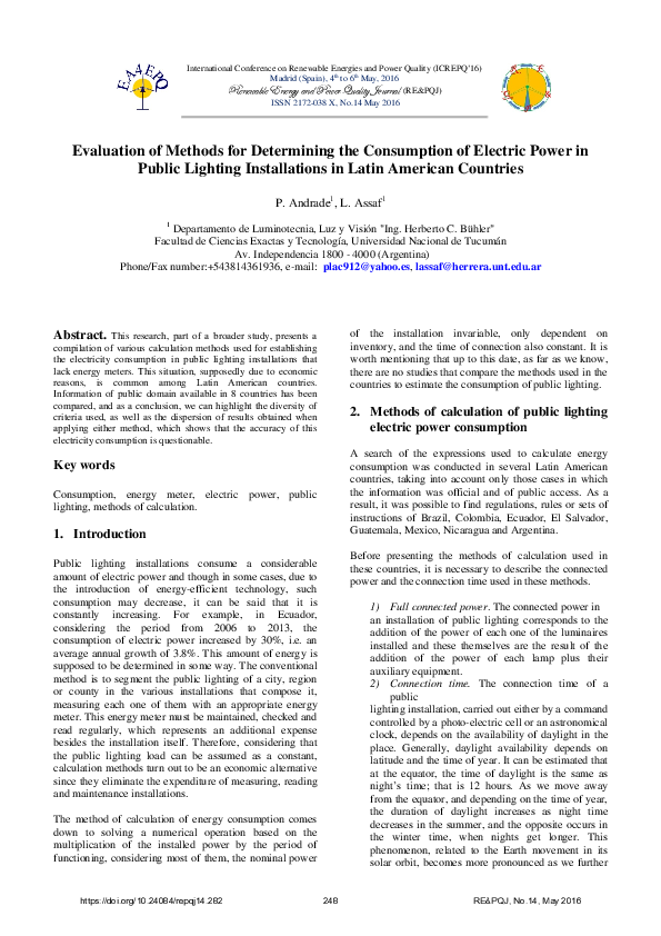 (PDF) Evaluation of Different Methods for Determining the Consumption ...