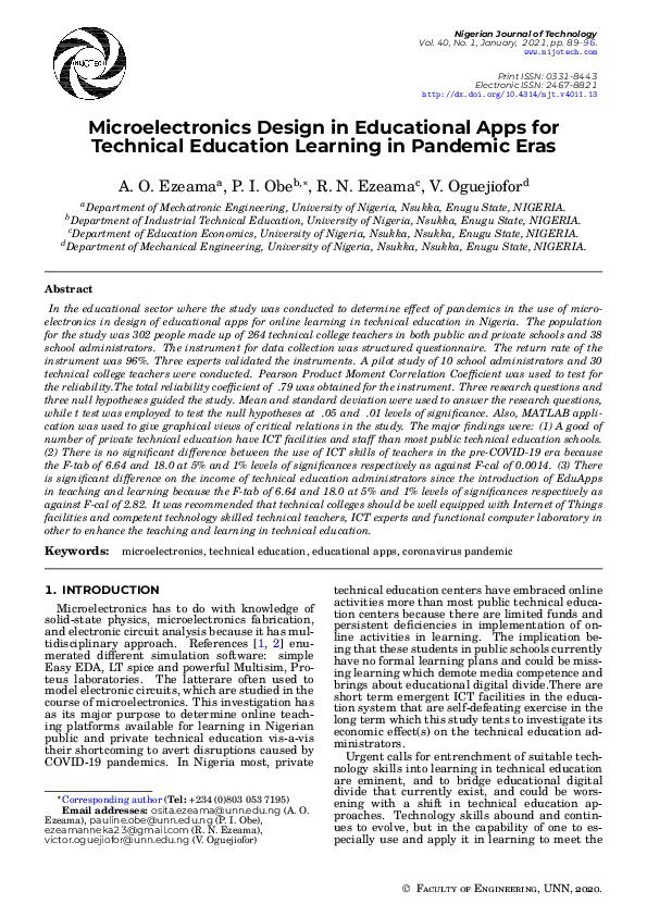 (PDF) Microelectronics Design in Educational Apps for Technical ...