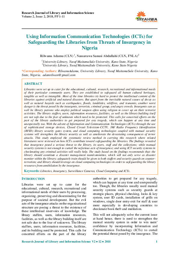 (PDF) Using Information Communication Technologies (ICTs) for ...