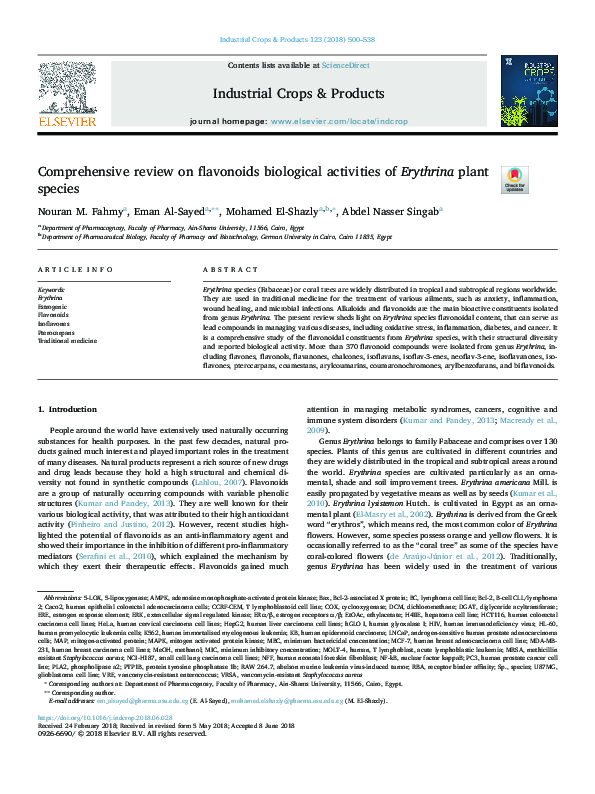 (PDF) Comprehensive review on flavonoids biological activities of ...