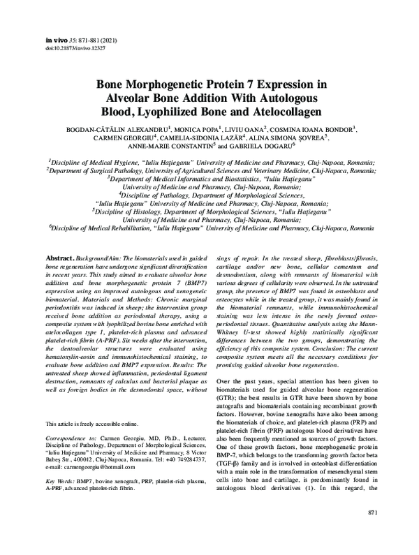 (PDF) Bone Morphogenetic Protein 7 Expression in Alveolar Bone Addition ...