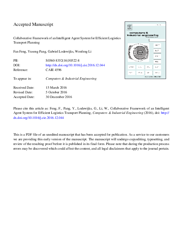 (PDF) Collaborative framework of an intelligent agent system for ...