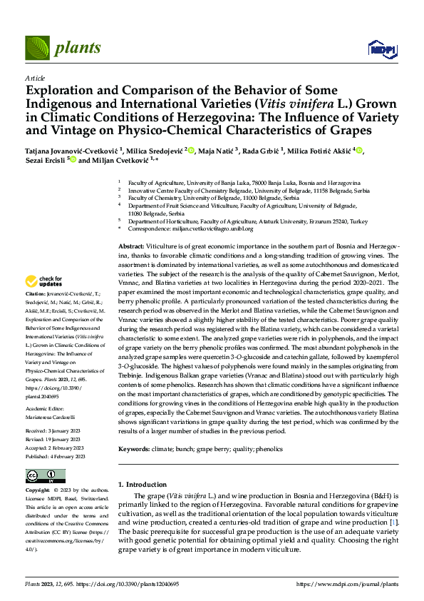 (PDF) Exploration and Comparison of the Behavior of Some Indigenous and ...