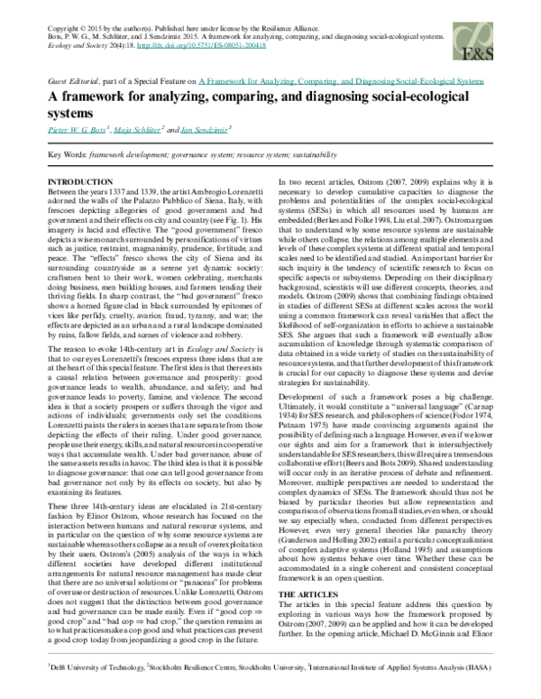 (PDF) A framework for analyzing, comparing, and diagnosing social ...