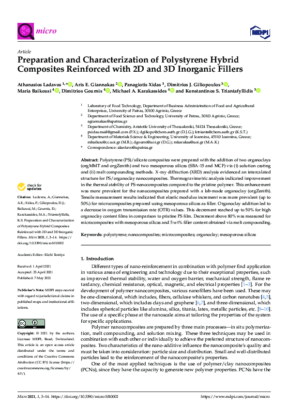 (PDF) Preparation and Characterization of Polystyrene Hybrid Composites ...