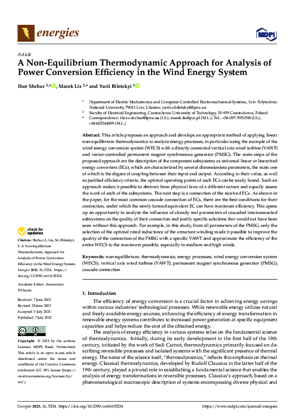 (PDF) A Non-Equilibrium Thermodynamic Approach for Analysis of Power ...