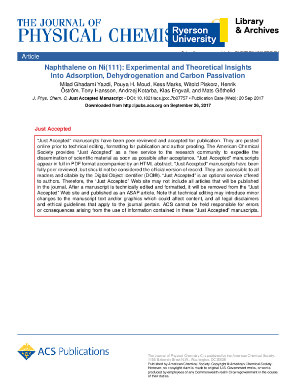 (PDF) Naphthalene on Ni(111): Experimental and Theoretical Insights ...