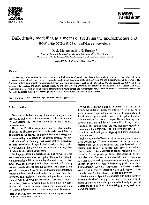 (PDF) Bulk density modelling as a means of typifying the microstructure ...