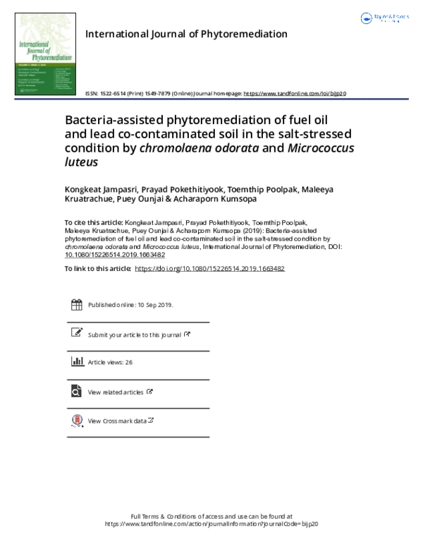 (PDF) Bacteria-assisted phytoremediation of fuel oil and lead co ...