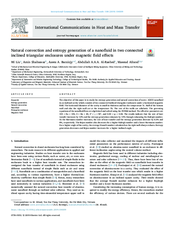 (PDF) Natural convection and entropy generation of non-Newtonian ...