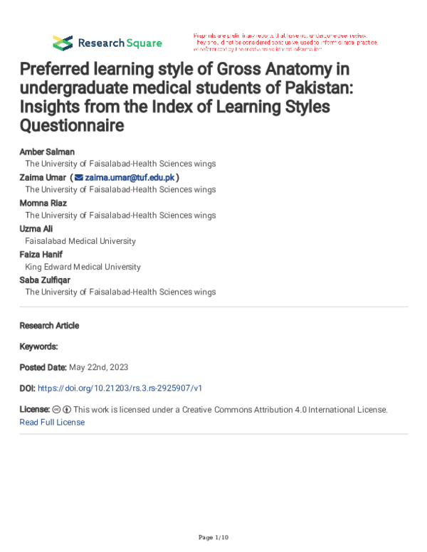 pdf-preferred-learning-style-of-gross-anatomy-in-undergraduate
