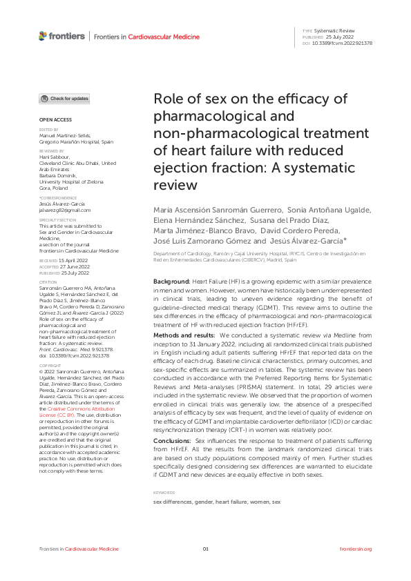 (PDF) Role of sex on the efficacy of pharmacological and non ...