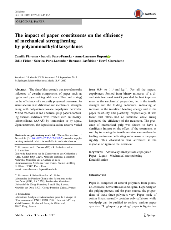 (PDF) The impact of paper constituents on the efficiency of mechanical ...