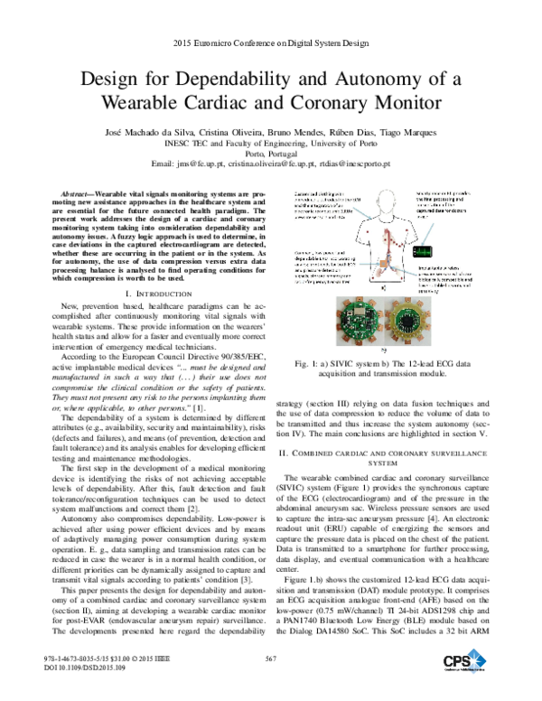 (PDF) Design for Dependability and Autonomy of a Wearable Cardiac and ...