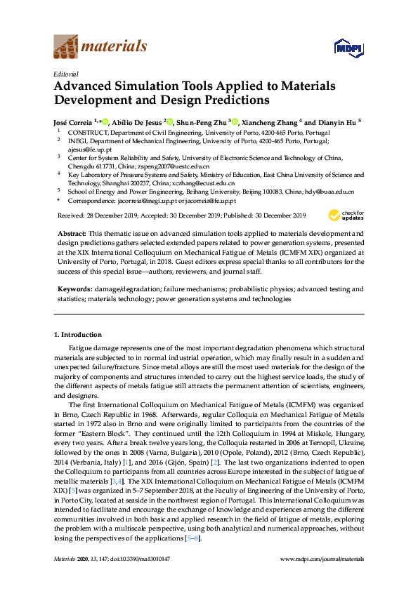 (PDF) Advanced Simulation Tools Applied to Materials Development and ...
