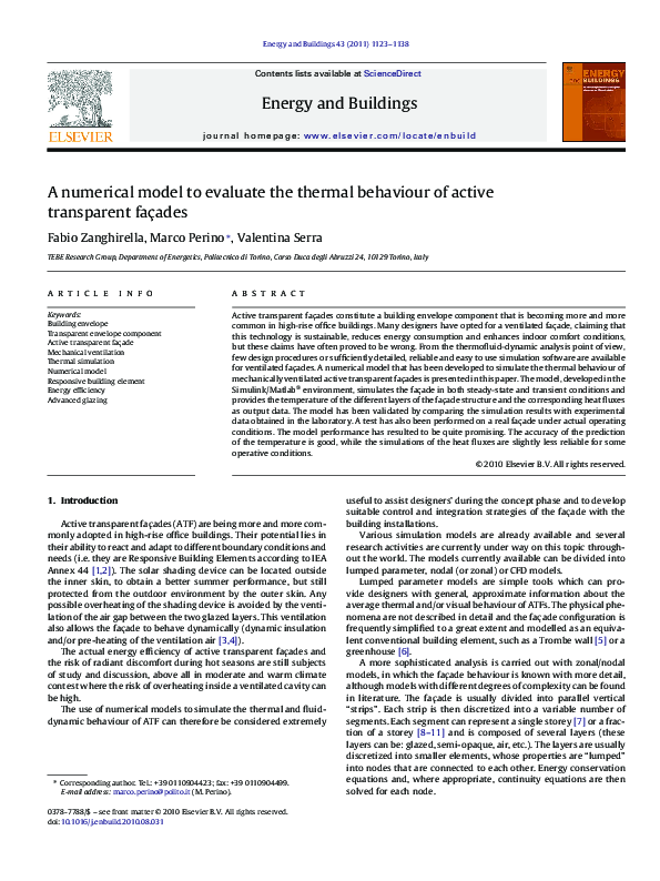 (PDF) A numerical model to evaluate the thermal behaviour of PCM ...