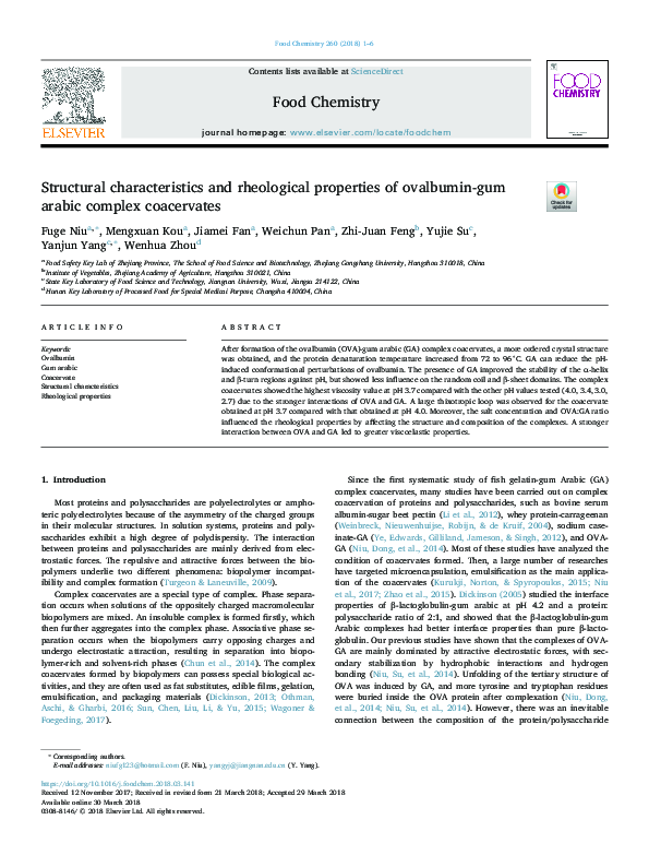 (PDF) The structural characteristics and rheological properties of ...