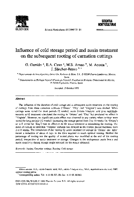 (PDF) Influence of cold storage period and auxin treatment on the ...