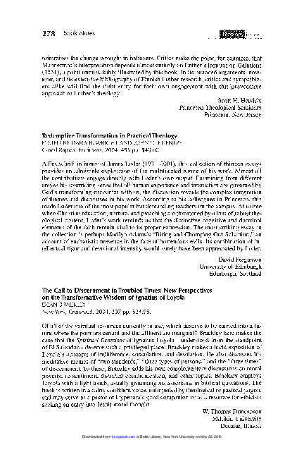 (PDF) Redemptive transformation in practical theology : essays in honor ...