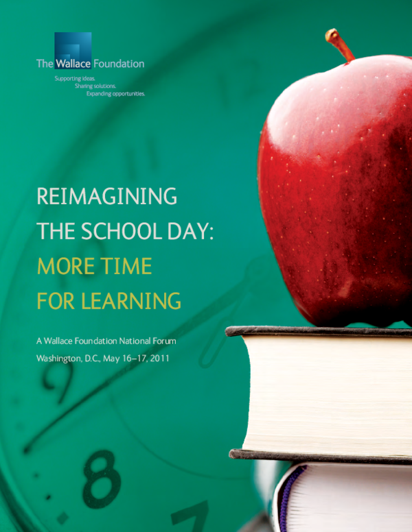 (PDF) REIMAGINING THE SCHOOL DAY: MORE TIME FOR LEARNING A Wallace ...