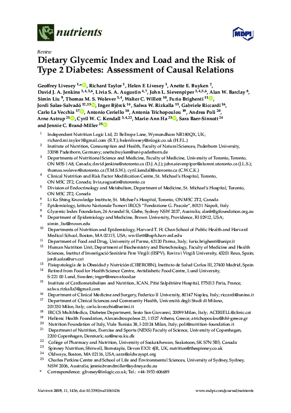(PDF) Dietary Glycemic Index and Load and the Risk of Type 2 Diabetes ...