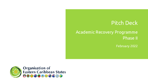 (PDF) Pitch Deck: Academic Recovery Programme Phase II