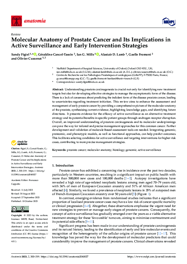 (PDF) Molecular Anatomy of Prostate Cancer and Its Implications in ...