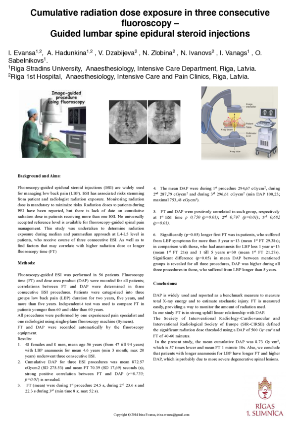 (PDF) 3 - Cumulative Radiation Dose Exposure in Three Consecutive ...