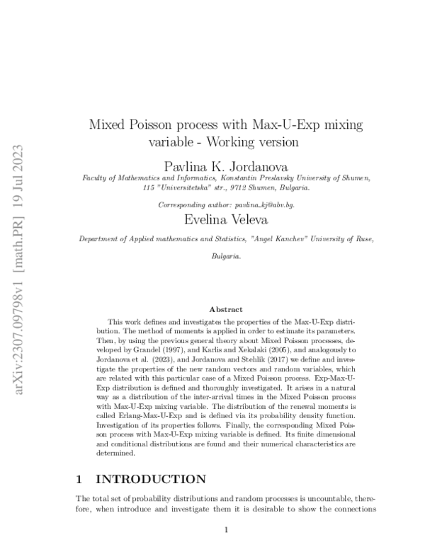 (PDF) MaxUExp Mixed Poisson Processes