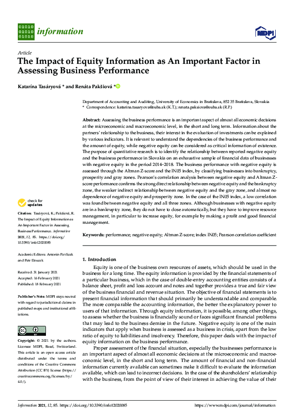 (PDF) The Impact of Equity Information as An Important Factor in ...