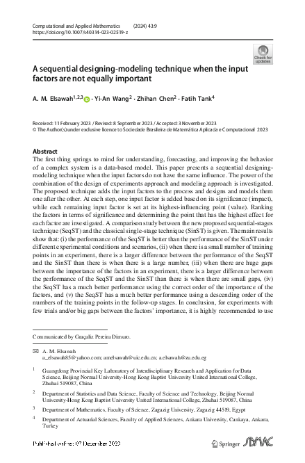 (PDF) A sequential designing-modeling technique when the input factors ...