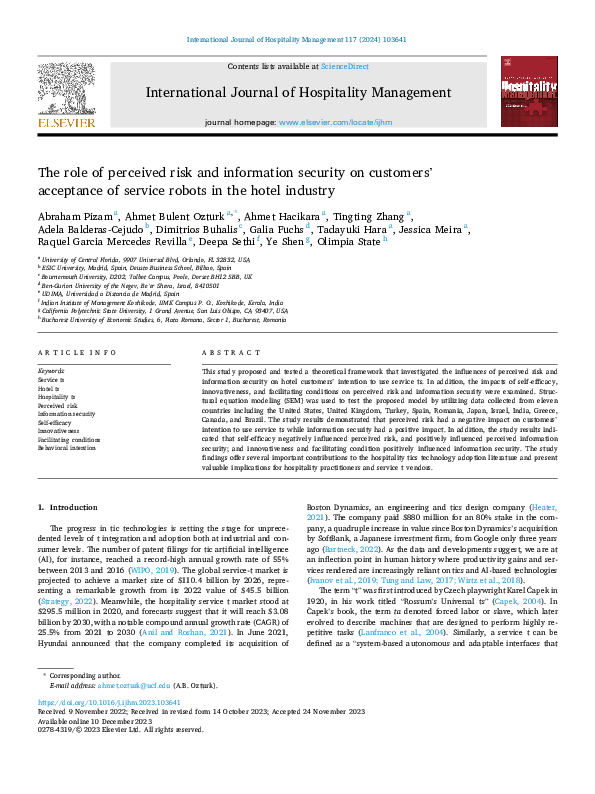 (PDF) The role of perceived risk and information security on customers ...