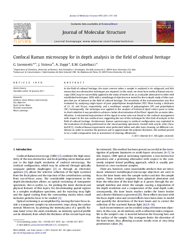 (PDF) Confocal Raman microscopy for in depth analysis in the field of ...