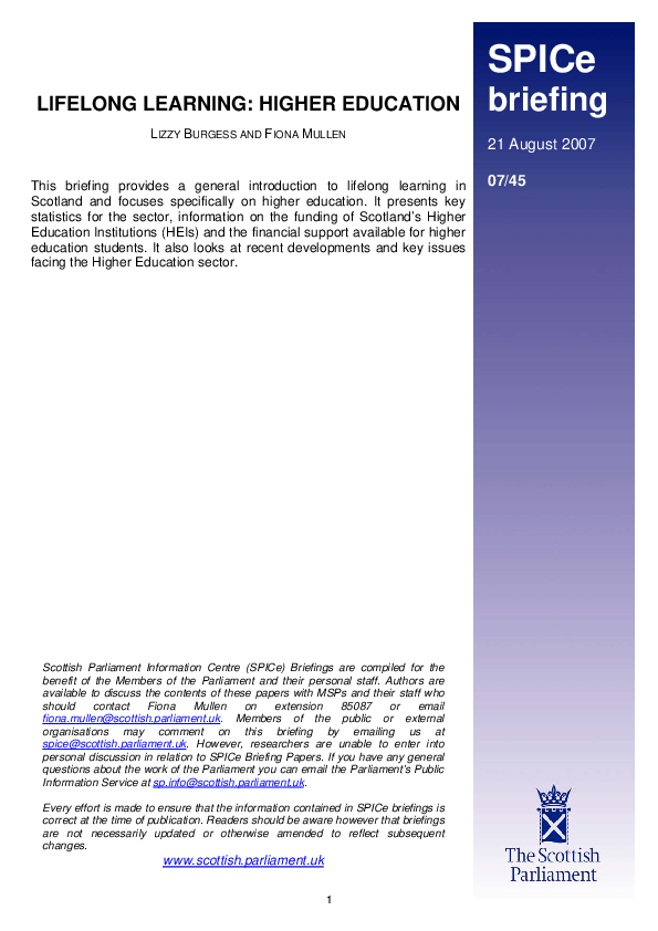 (PDF) Lifelong Learning in Higher Education