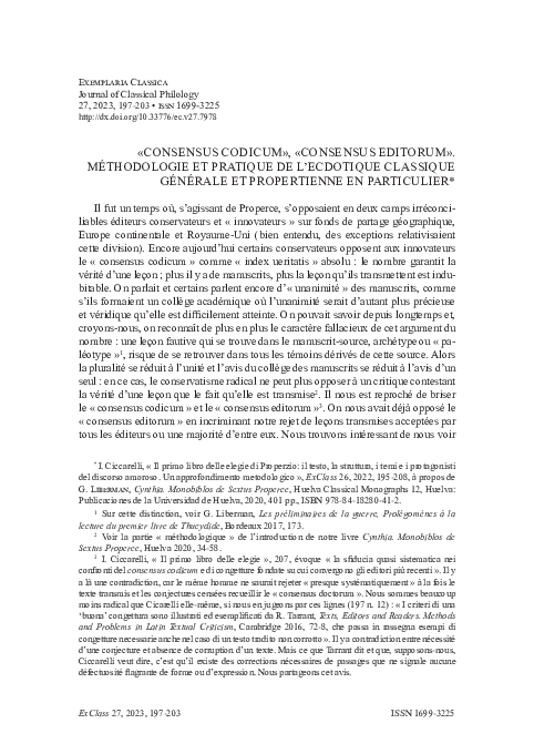 «CONSENSUS EDITORUM»