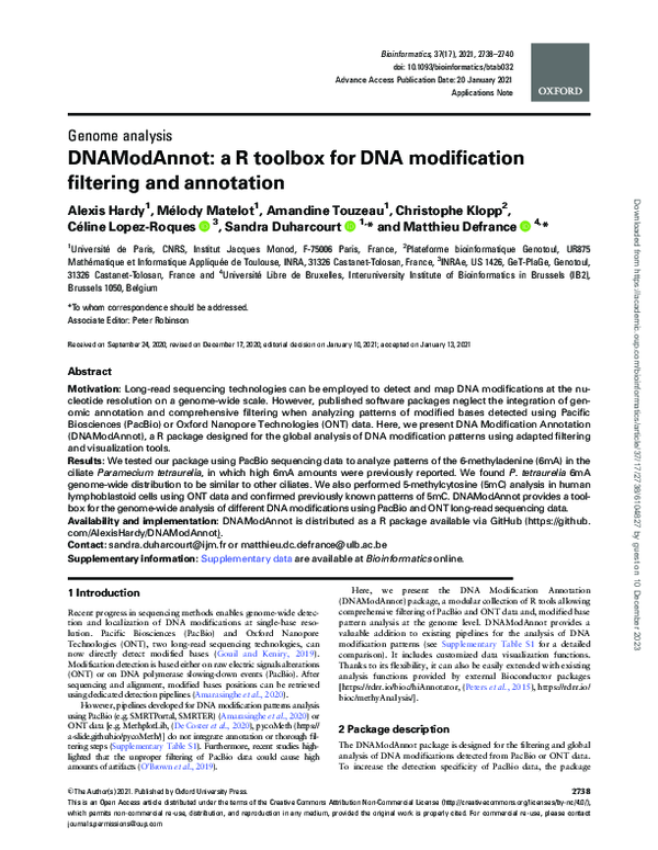 (PDF) DNAModAnnot: a R toolbox for DNA modification filtering and ...