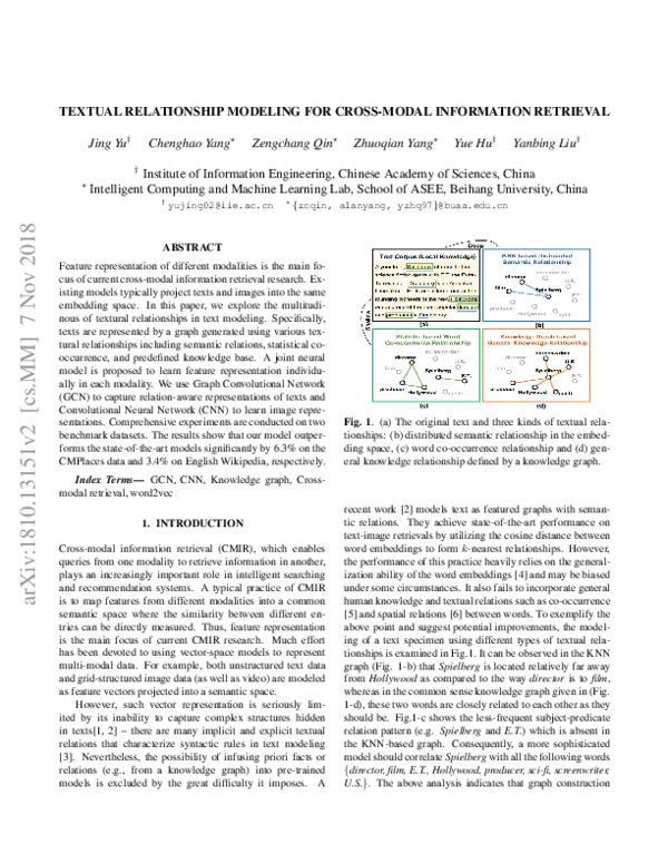 (PDF) Textual Relationship Modeling for Cross-Modal Information Retrieval