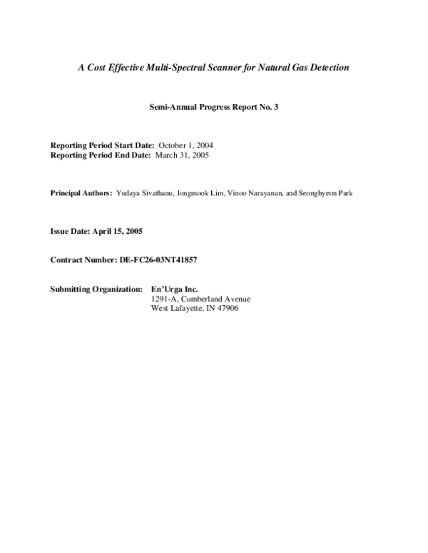 (PDF) A Cost Effective Multi-Spectral Scanner for Natural Gas Detection