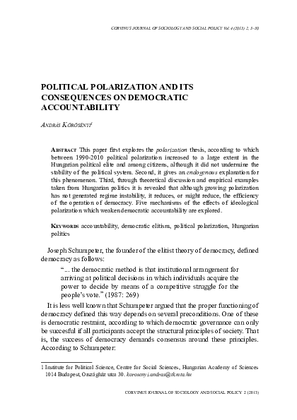 (PDF) Political polarization and its consequences on democratic ...