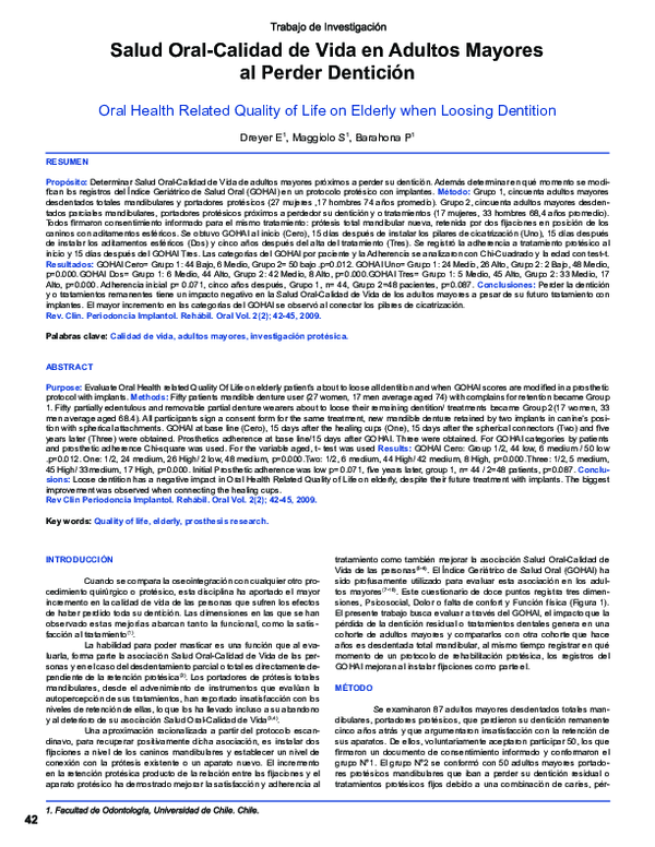 (PDF) Salud Oral-Calidad de Vida en Adultos Mayores al Perder Dentición